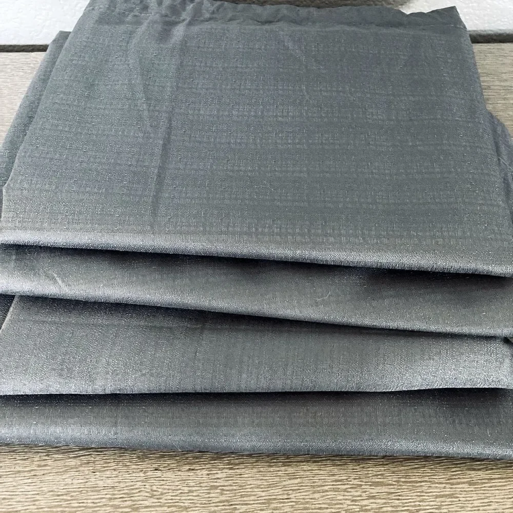 4-pk Blackout Gray Textured Curtain Panels